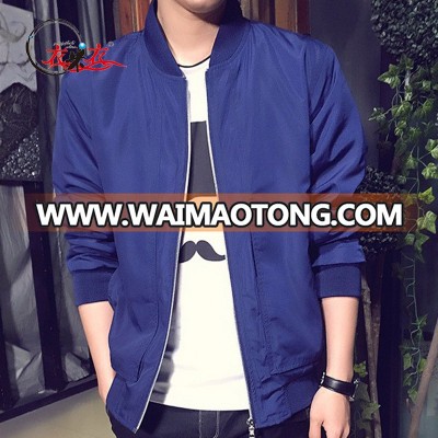 New Arrival Spring Men's Jackets Solid Fashion Coats Male Casual Slim Stand Collar Bomber Jacket